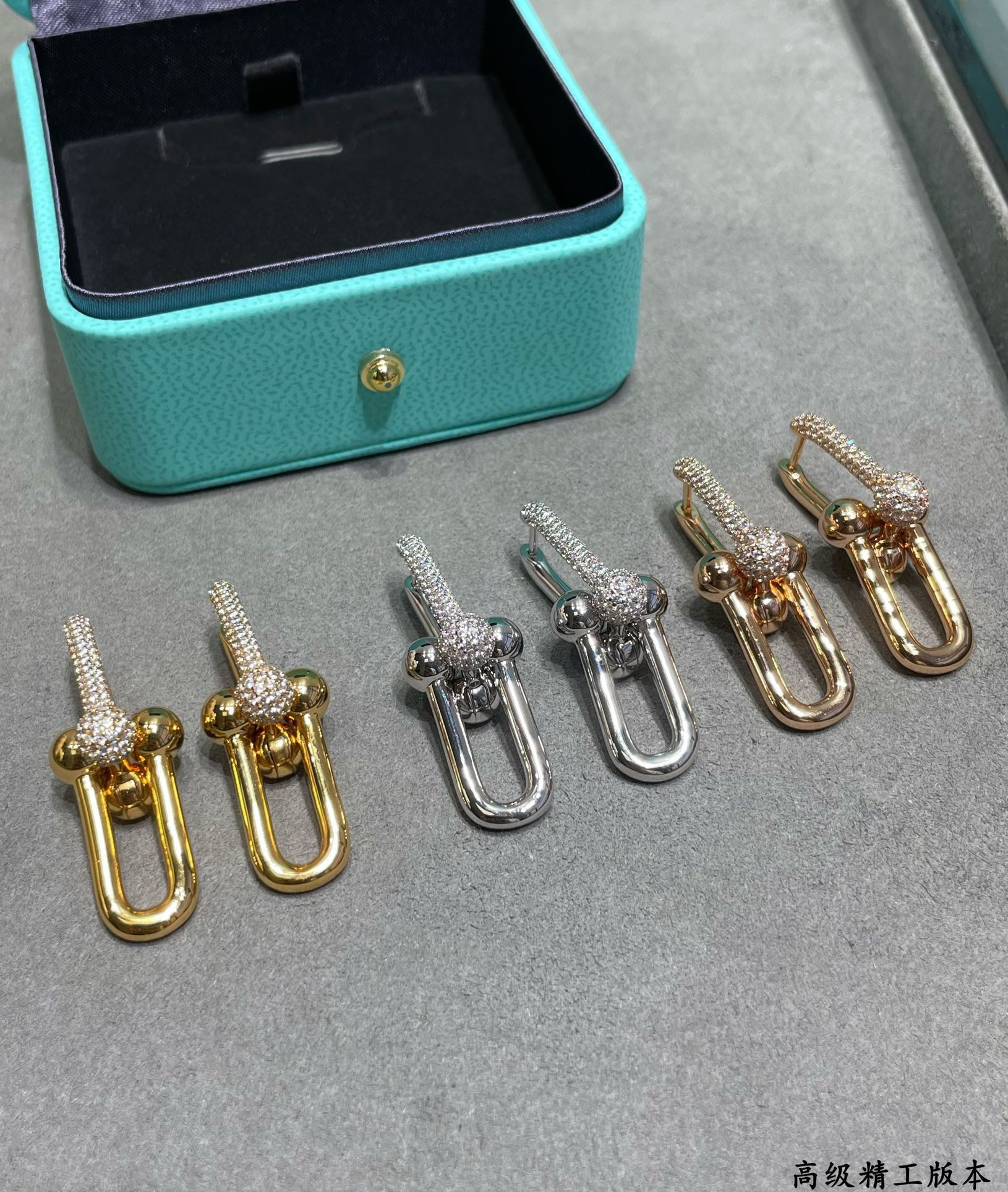 Roostick HardWear Large Link Pave Diamonds Earrings