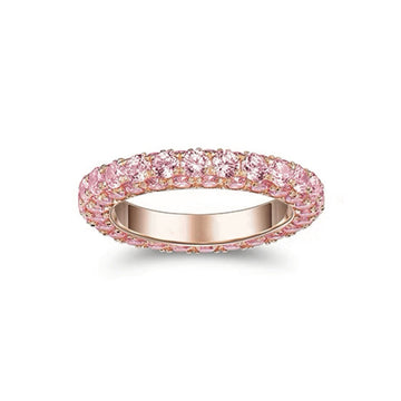 Roostick T Pink Crystal Ring