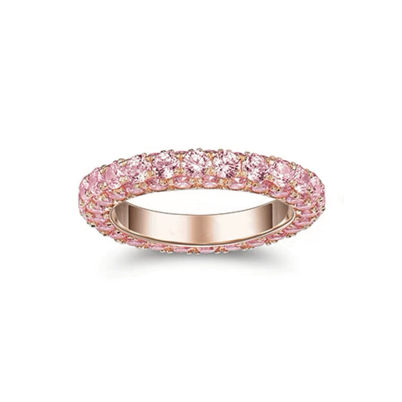 Roostick T Pink Crystal Ring
