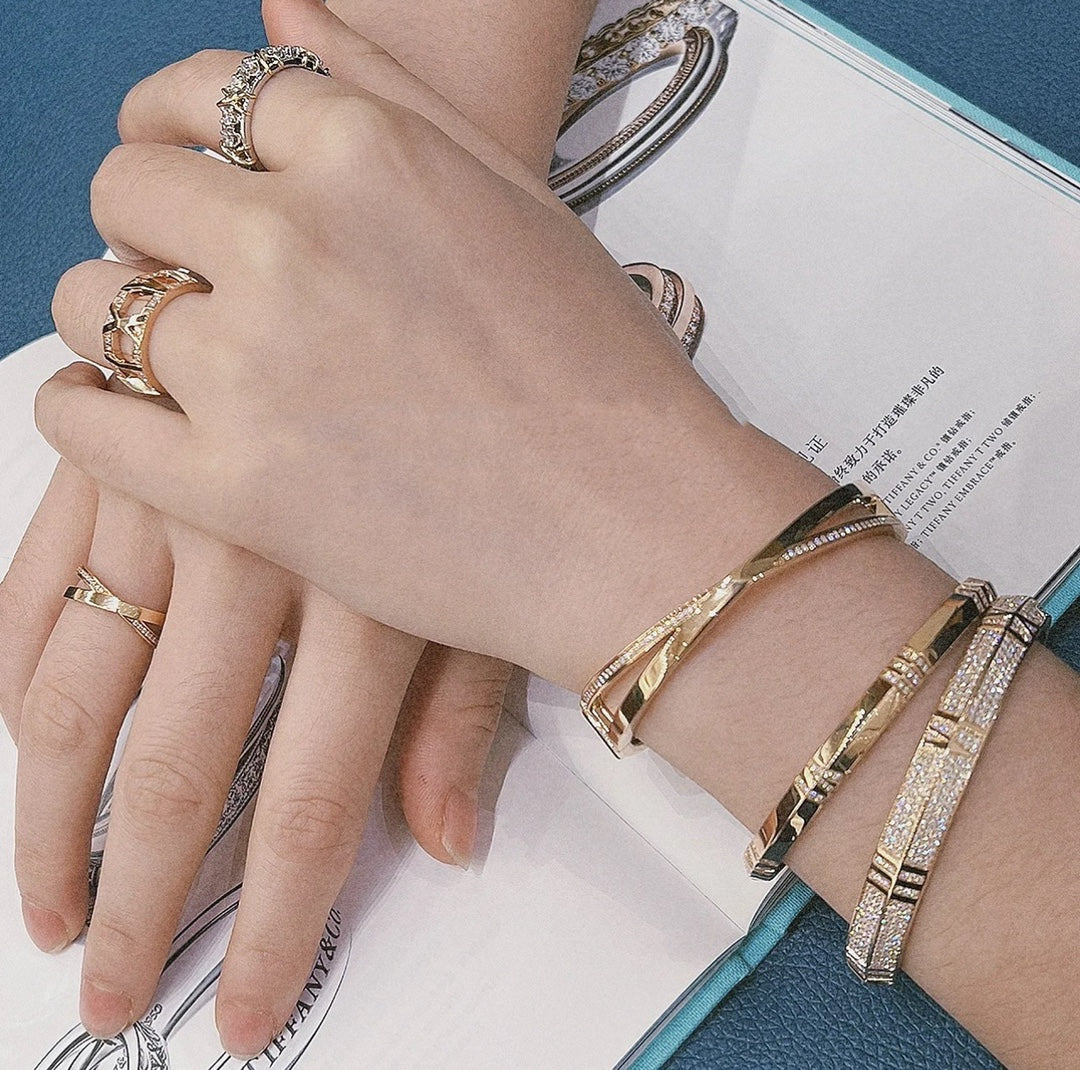 Roostick Atlas X Narrow Hinged Bangle Bracelet