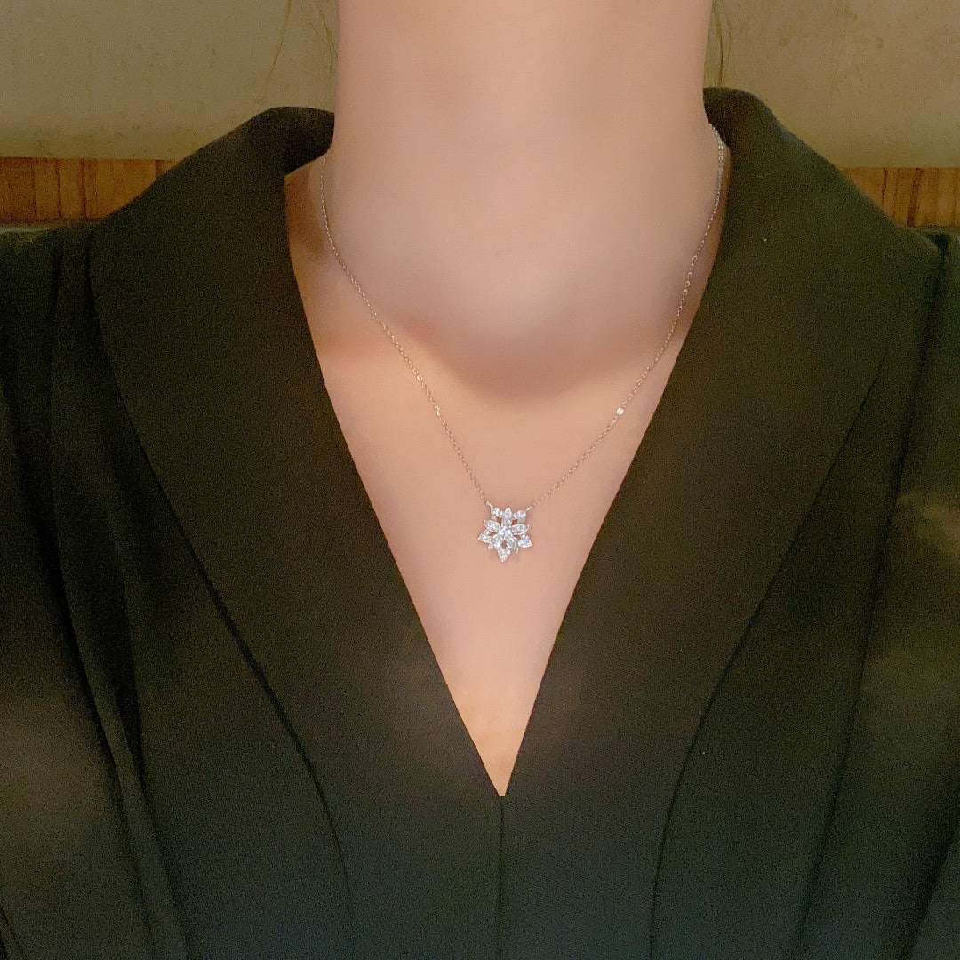 Roostick Lotus Openwork Pendant Necklace