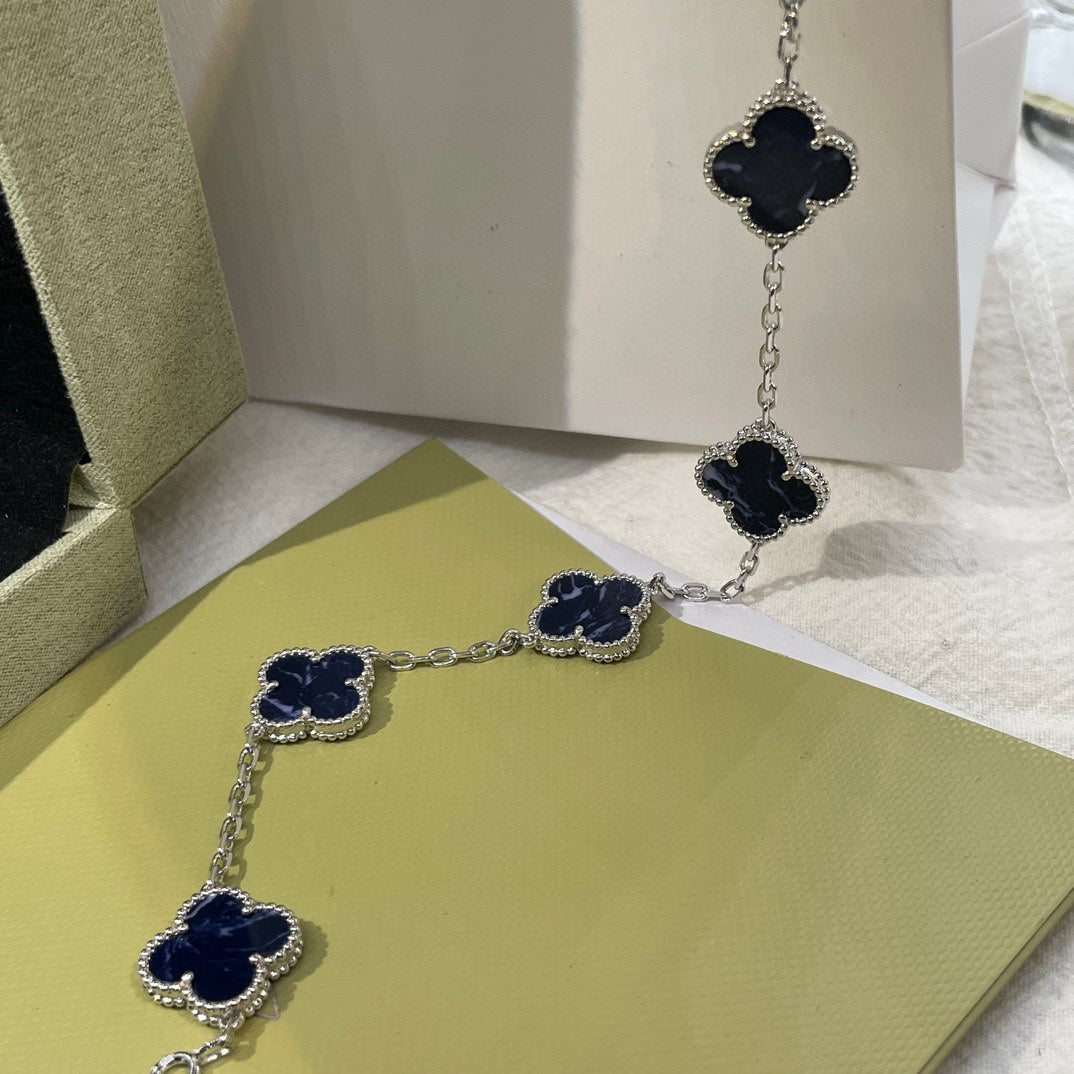 Roostick Vintage Alhambra Crystal Blue Bracelet