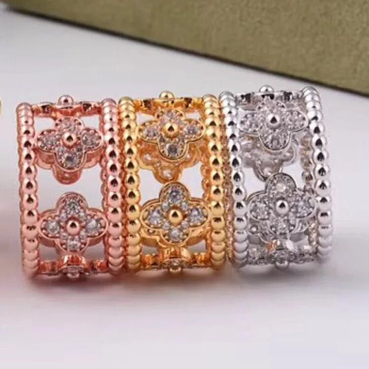 Roostick Perlée Clovers Small Ring