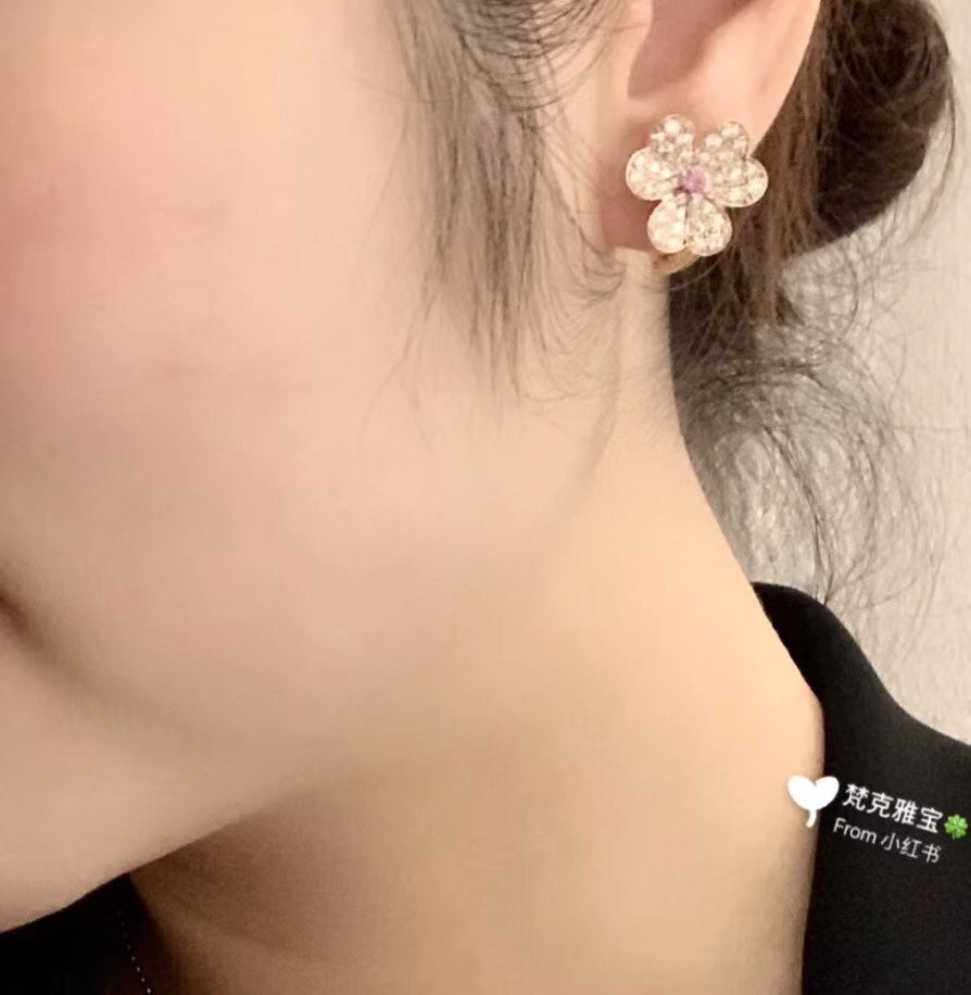 Roostick Frivole Pink Sapphire Earrings