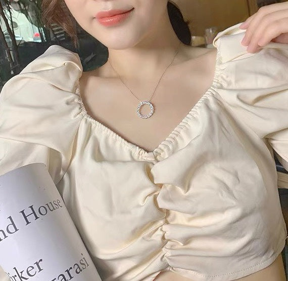 Roostick Circle Diamonds Necklace