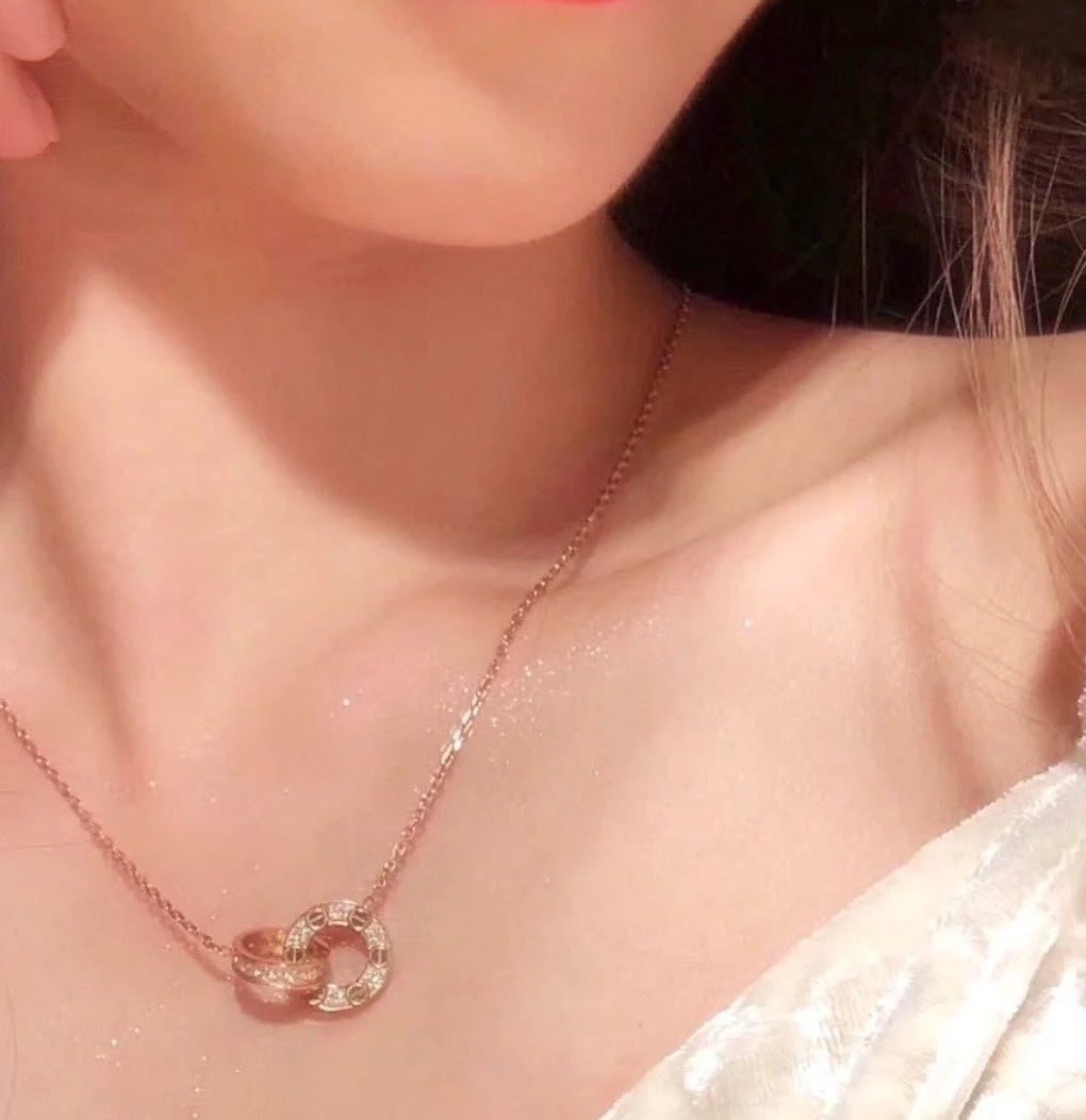 Roostick Love Diamonds Necklace Pavé