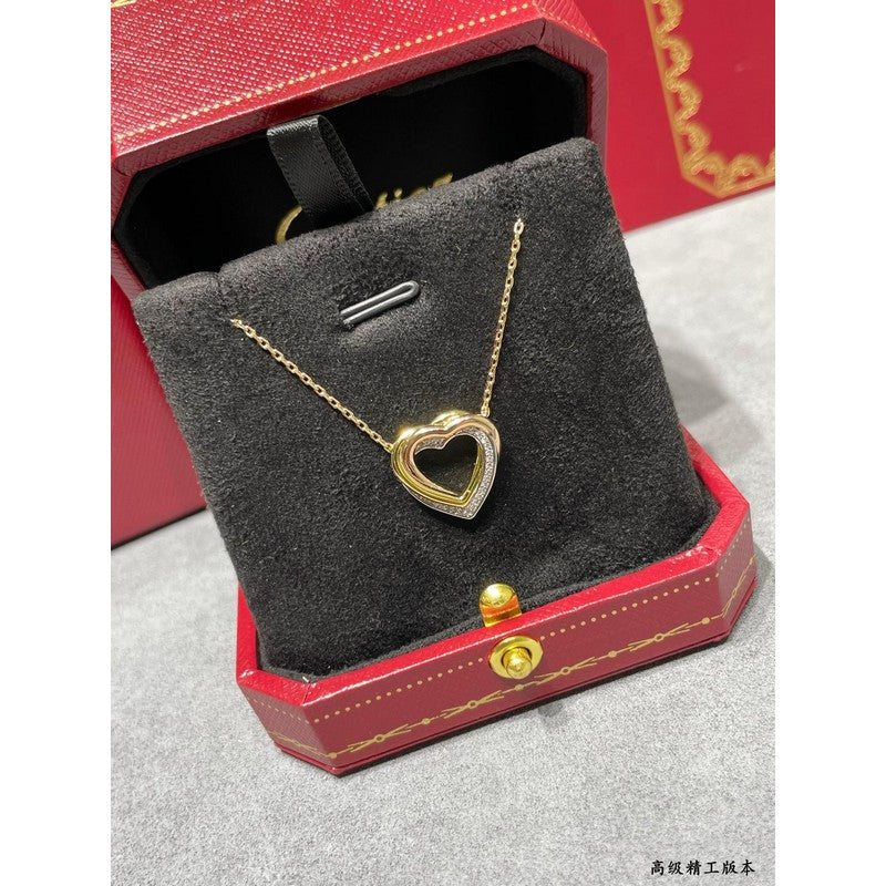 Roostick Trinity Heart Diamond Necklace