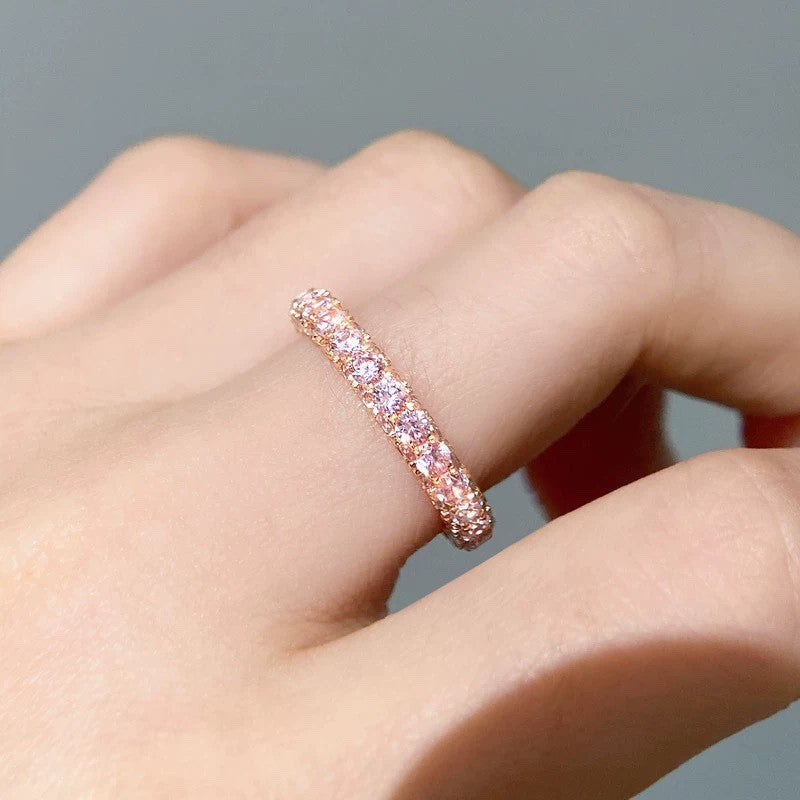 Roostick T Pink Crystal Ring