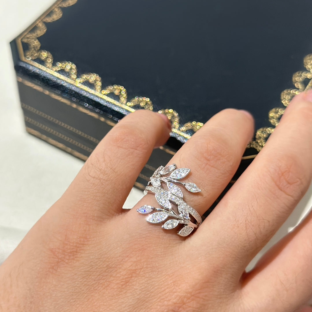 Roostick Victoria Diamond Vine Bypass Ring