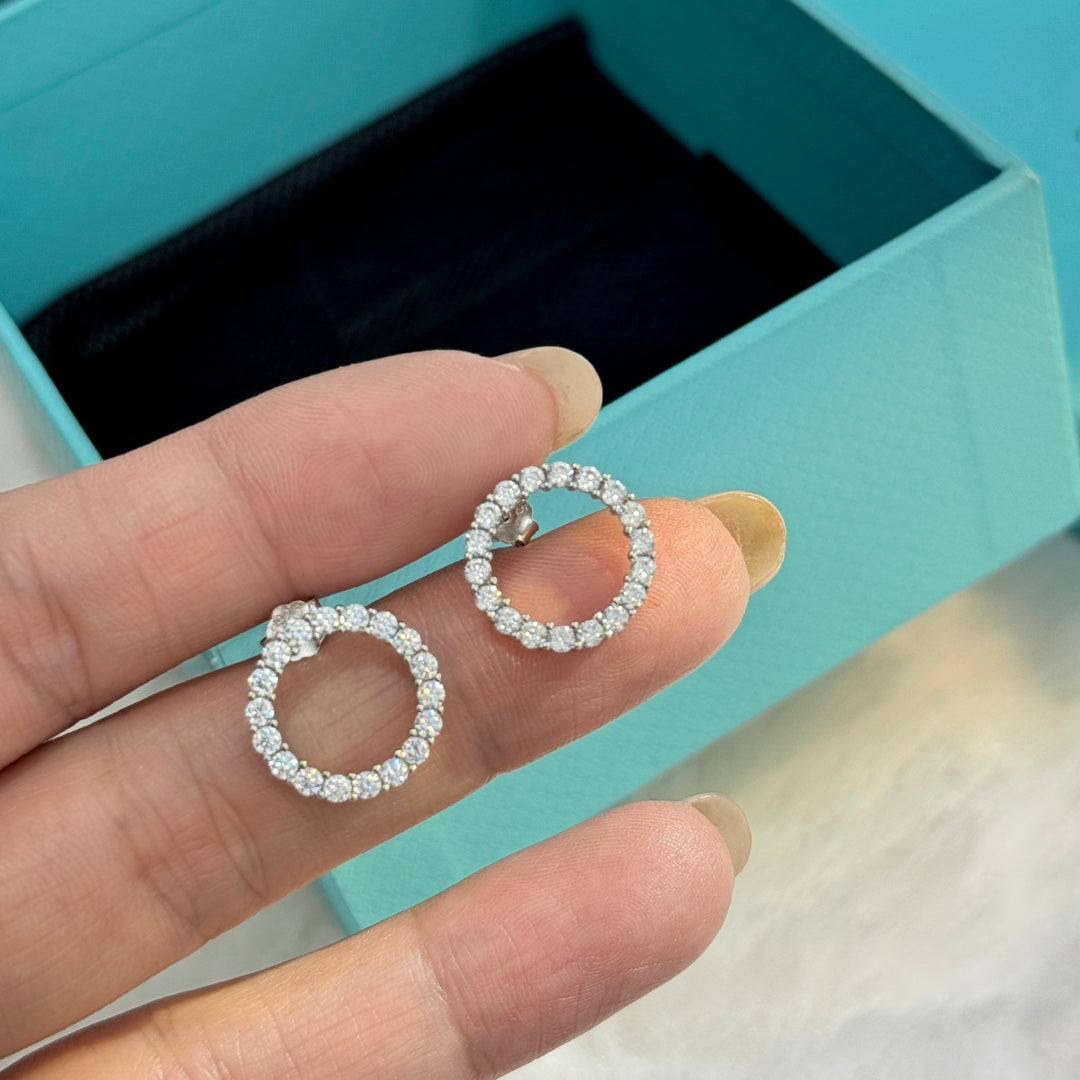 Roostick Circle Diamonds Earrings
