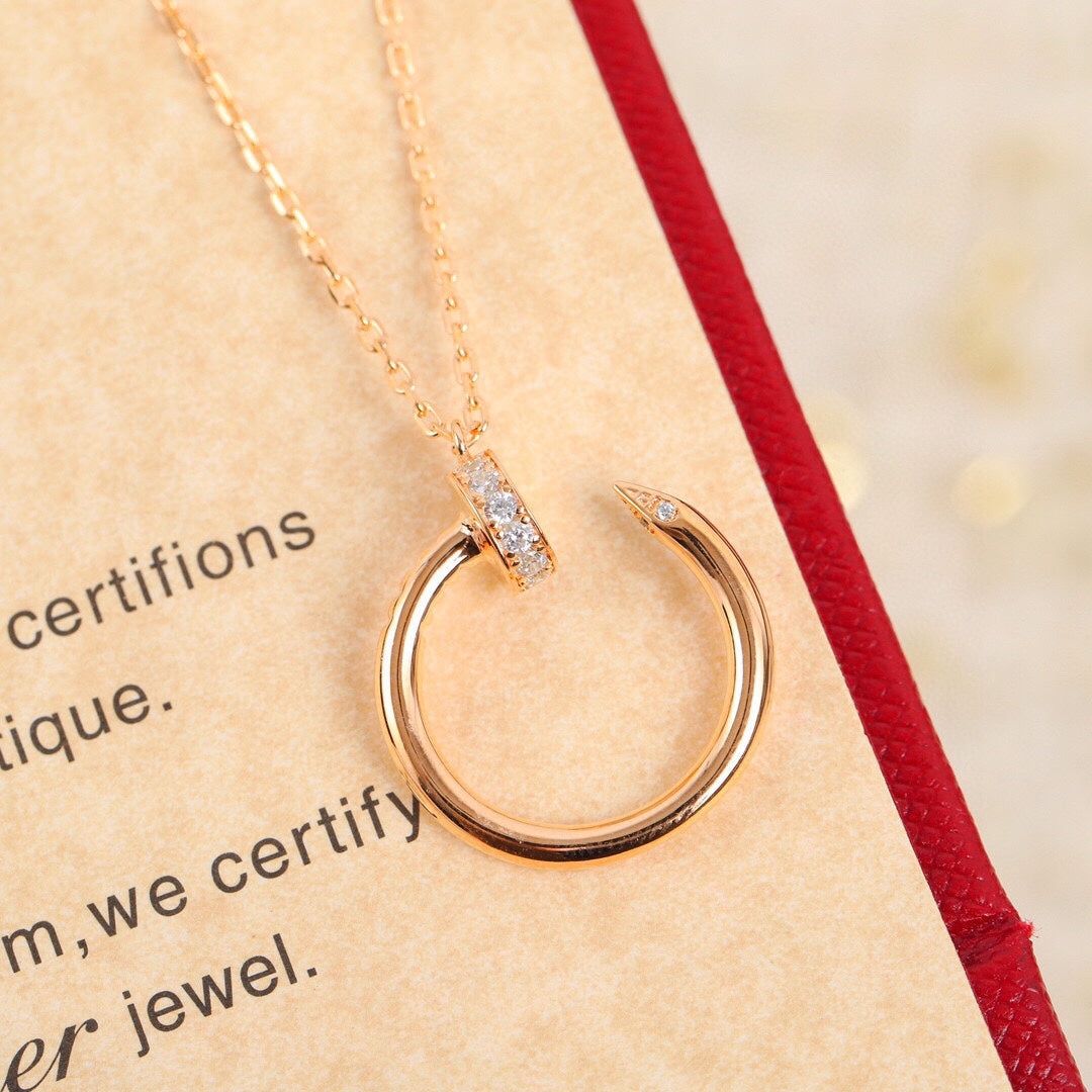Roostick Juste Un Clou Plain Round Diamonds Necklace