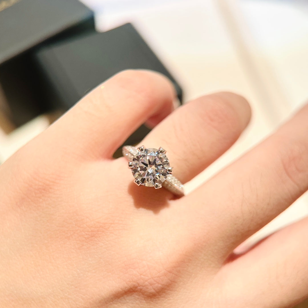 Roostick 18K T Pavé T Setting Engagement Ring