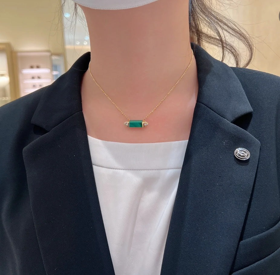 Roostick Les Berlingots De Malachite Necklace