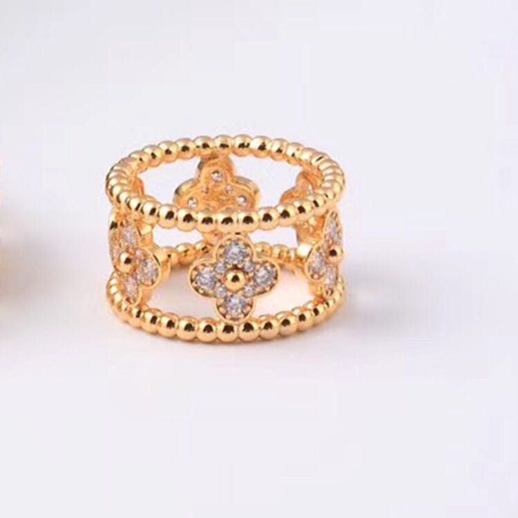 Roostick Perlée Clovers Small Ring