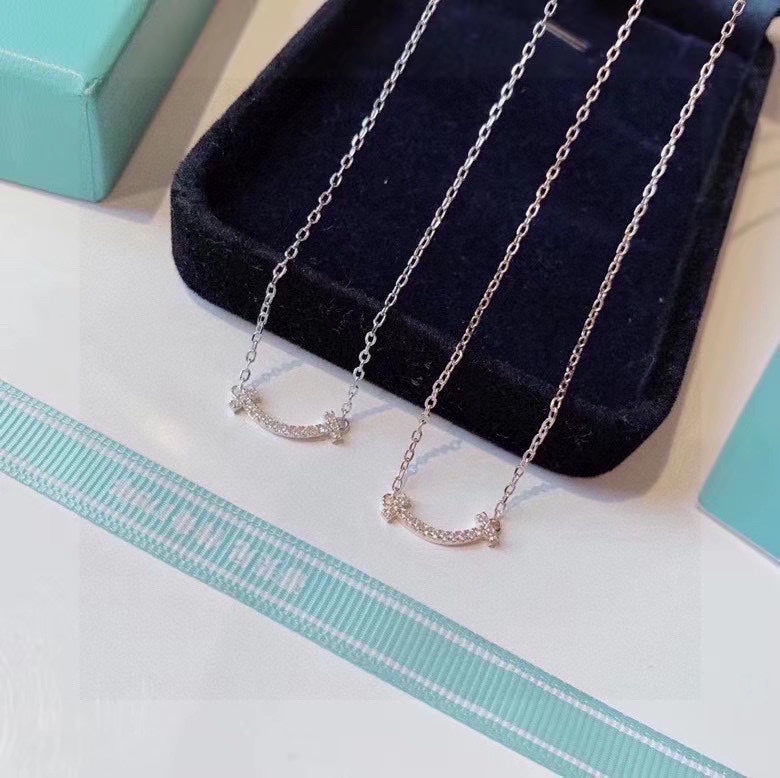 Roostick T Small Diamond Pendant Necklace