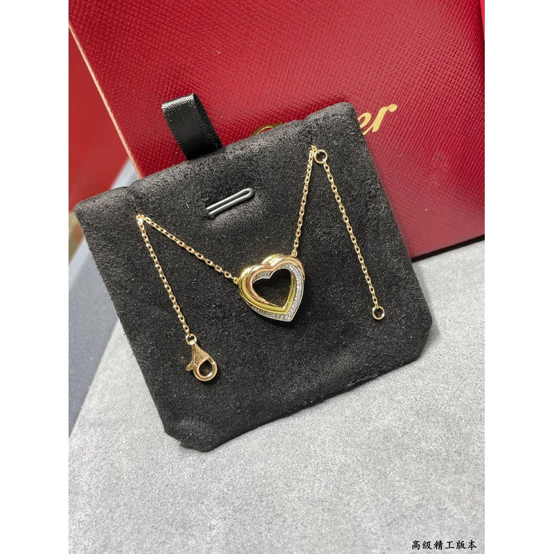 Roostick Trinity Heart Diamond Necklace
