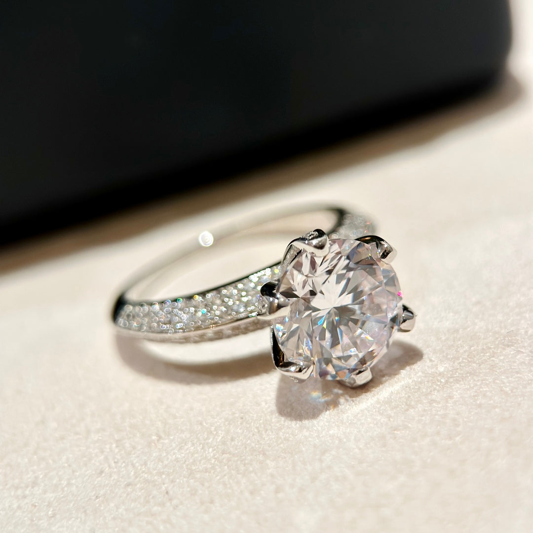 Roostick 18K T Pavé T Setting Engagement Ring