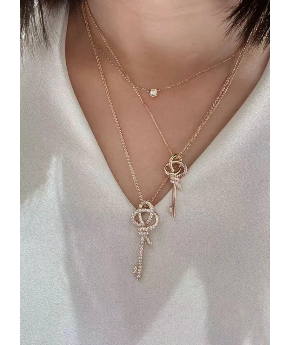 Roostick Keys Woven Diamonds Large Necklace