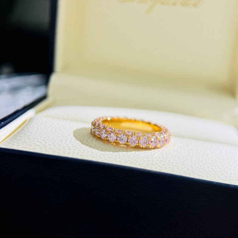 Roostick T Pink Crystal Ring