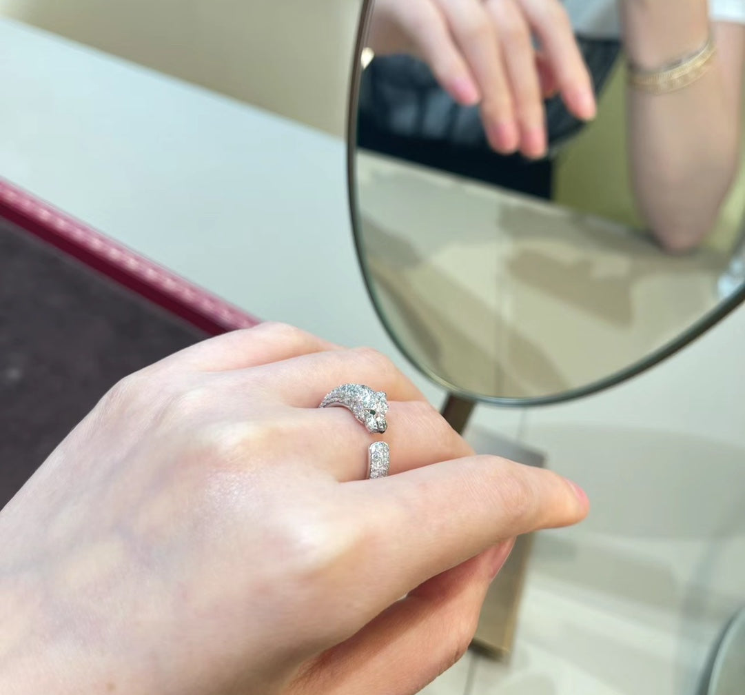 Roostick Panthère De Full Diamond Ring