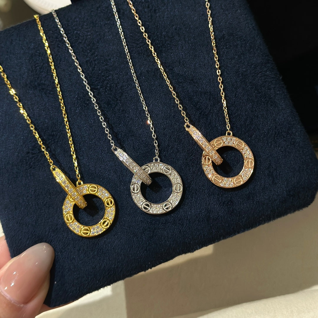 Roostick Love Diamonds Necklace Pavé