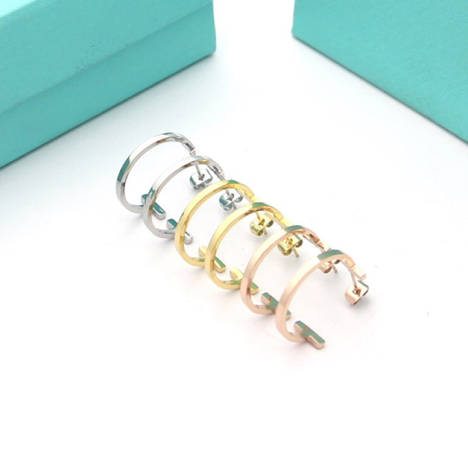 Roostick T Hoop Earrings