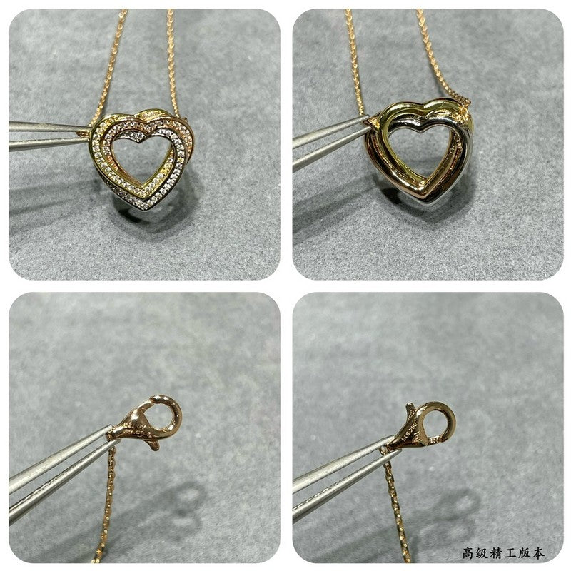 Roostick Trinity Heart Full Diamond Necklace