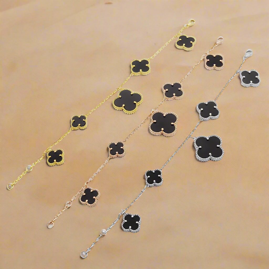 Roostick Magic Alhambra Five Black Motifs Bracelet
