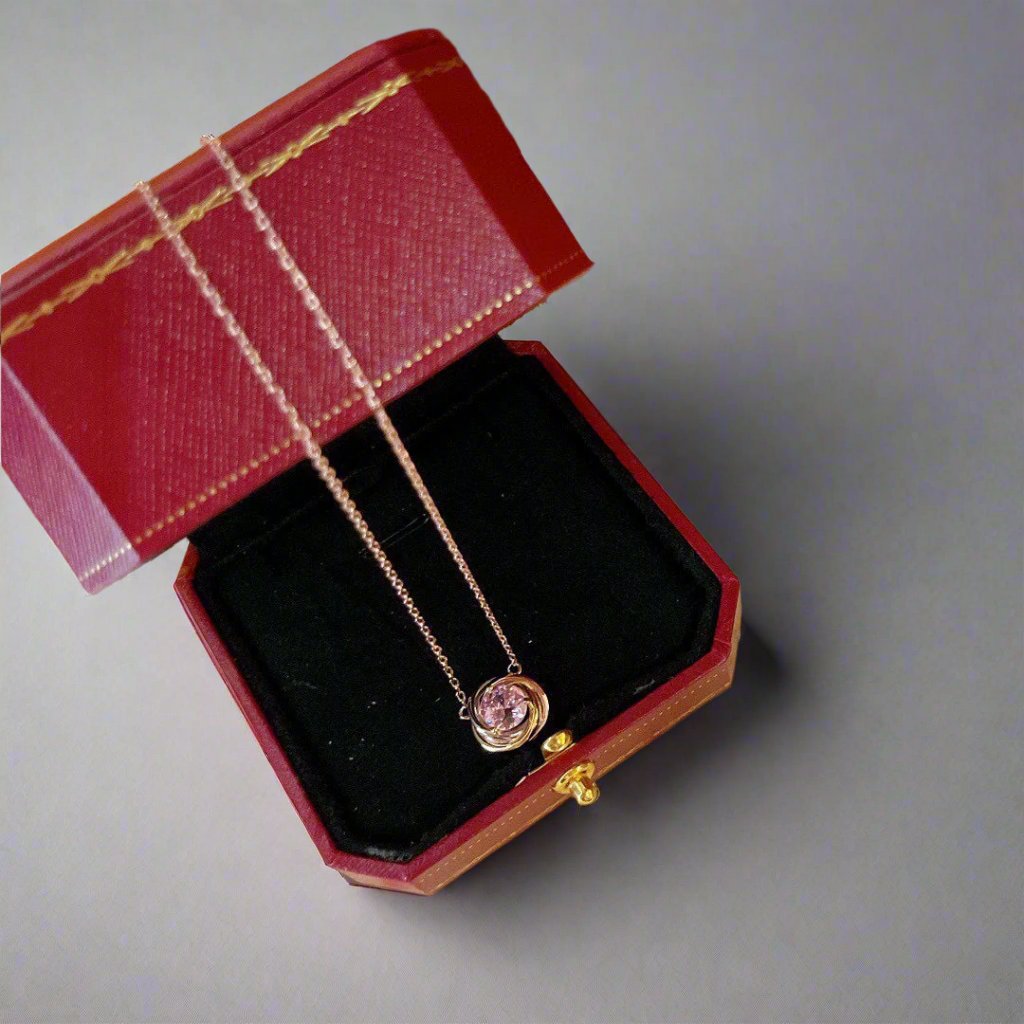 Roostick Trinity Pink Sapphire Necklace