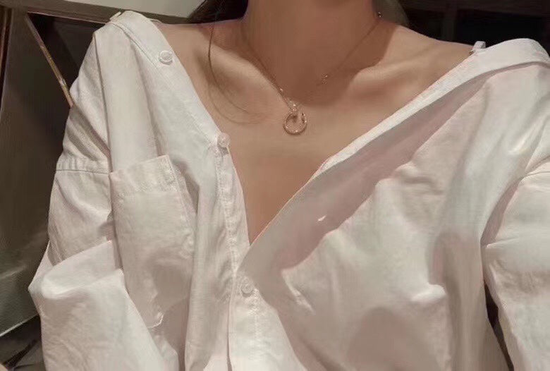 Roostick Juste Un Clou Open Circle Diamonds Necklace