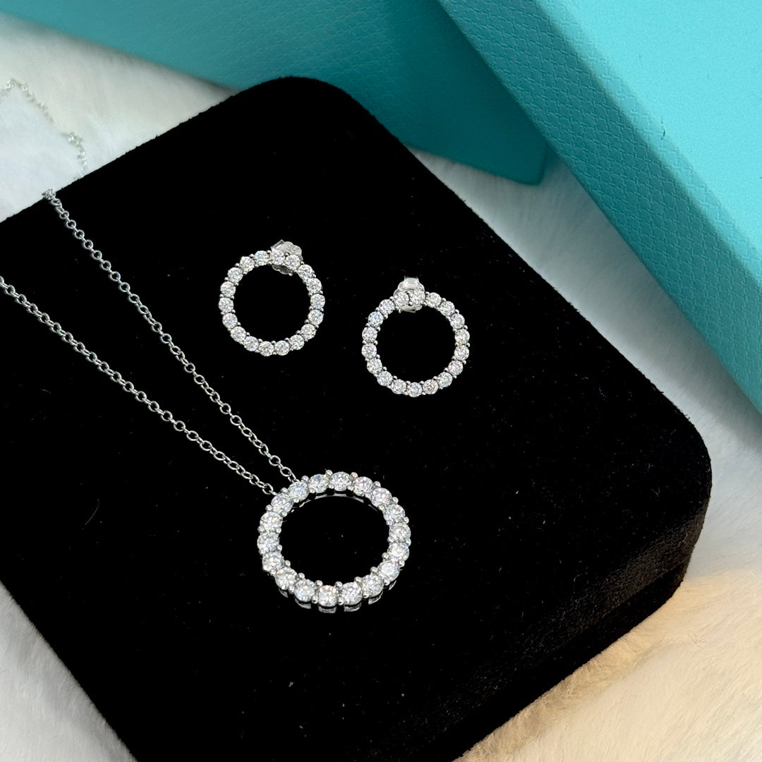 Roostick Circle Diamonds Earrings