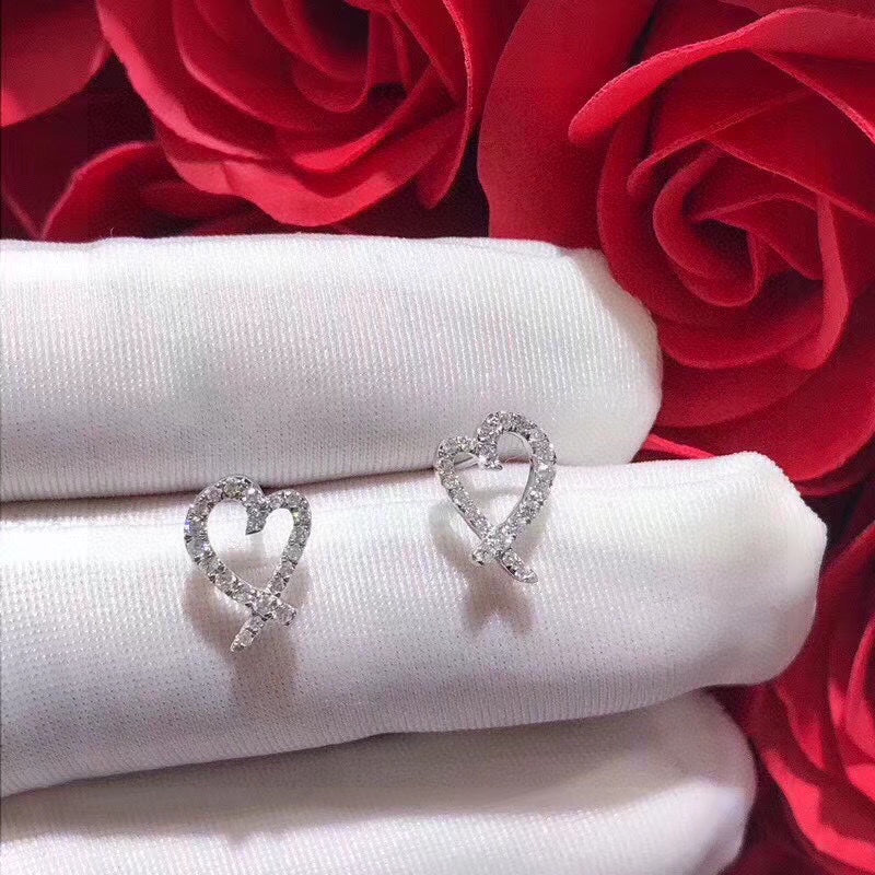 Roostick T Heart Diamond Earrings