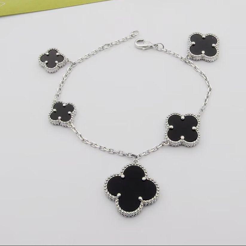 Roostick Magic Alhambra Five Black Motifs Bracelet