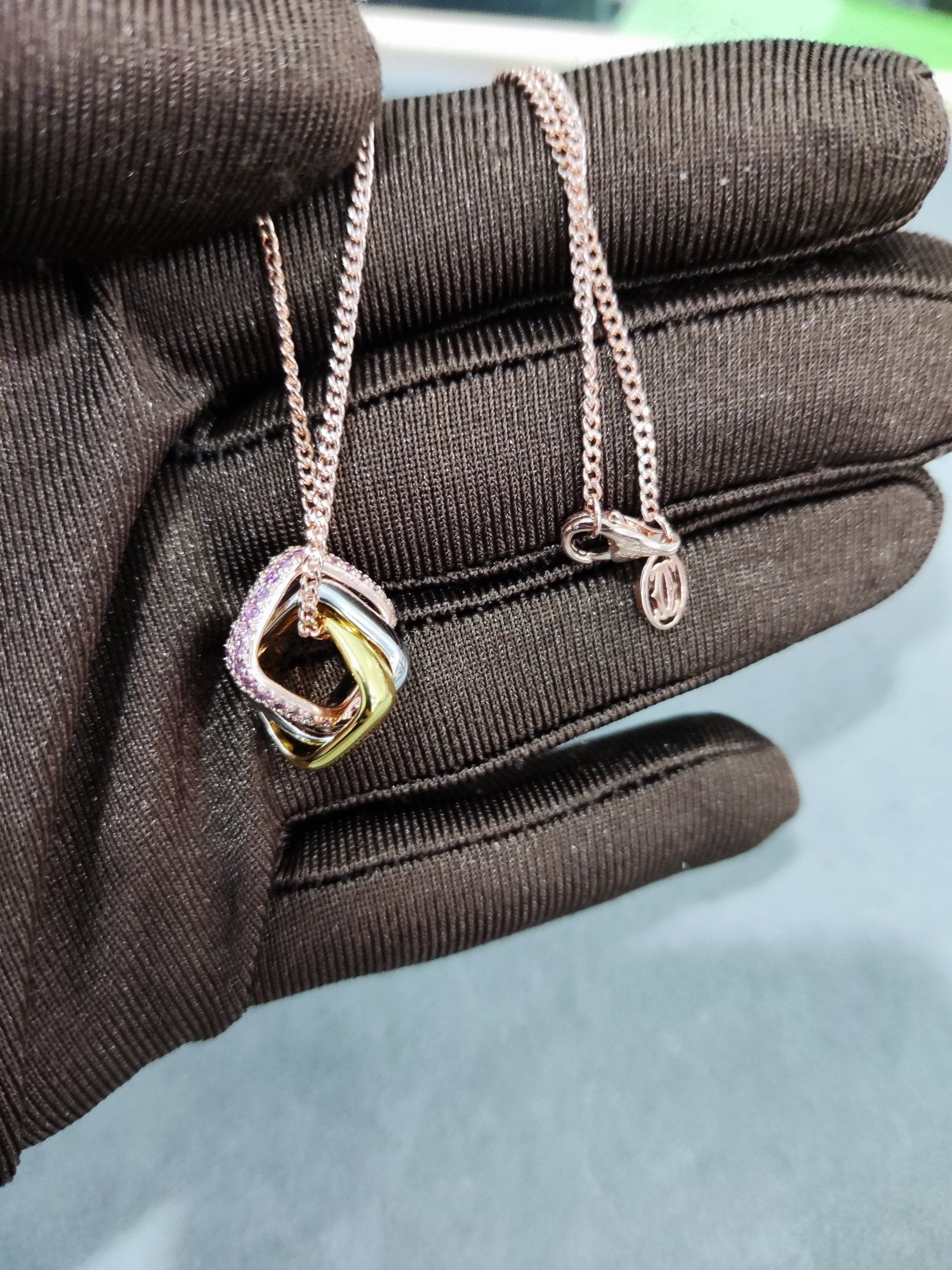 Roostick Trinity Pink Diamond Necklace