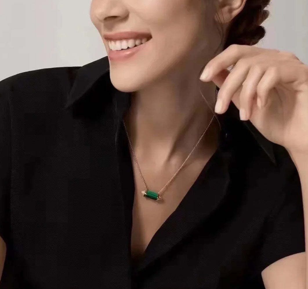 Roostick Les Berlingots De Malachite Necklace
