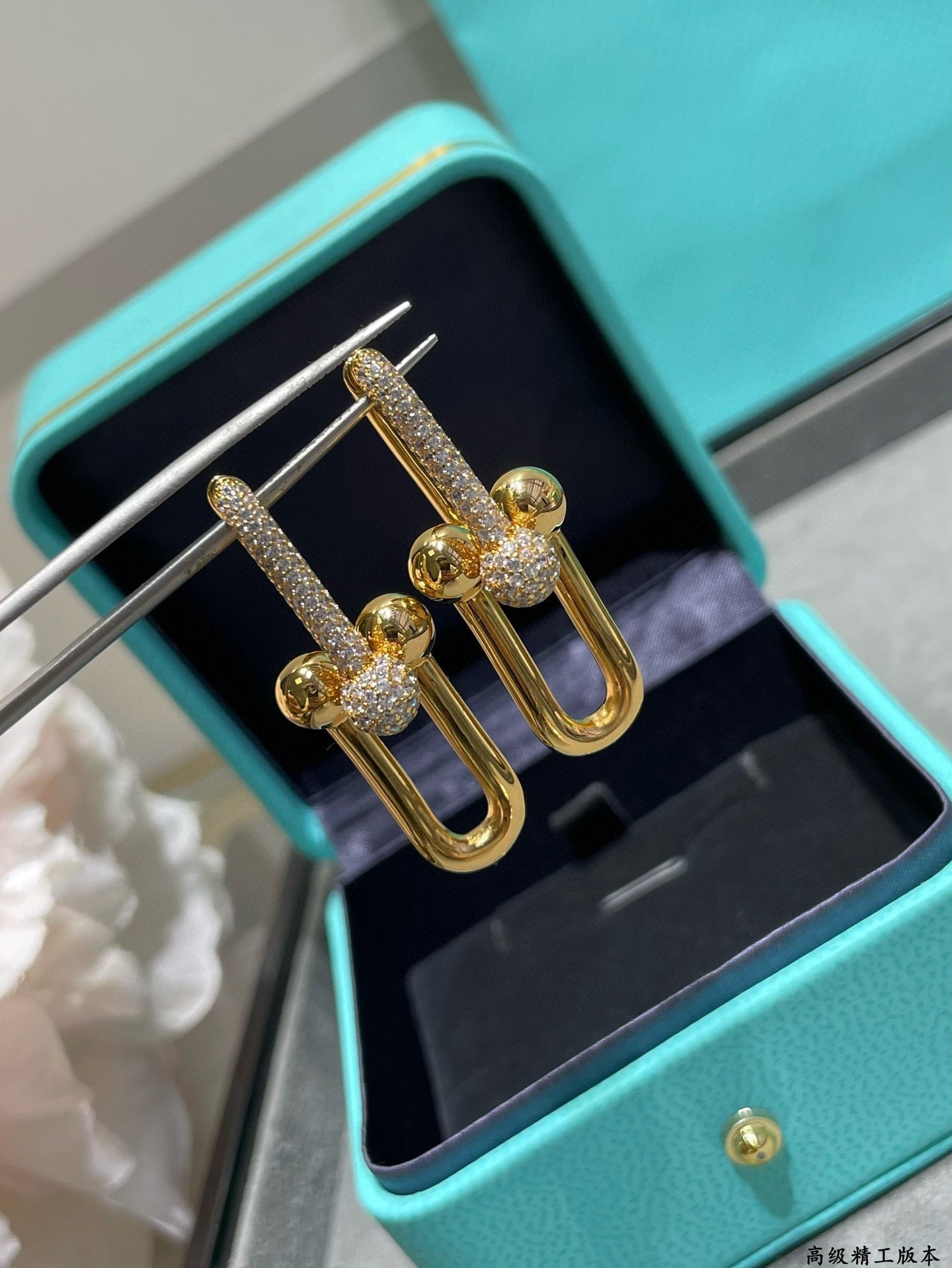 Roostick HardWear Large Link Pave Diamonds Earrings