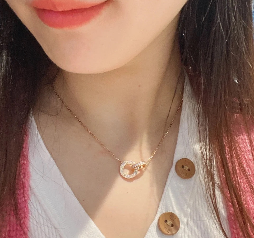 Roostick Love Diamonds Necklace Pavé