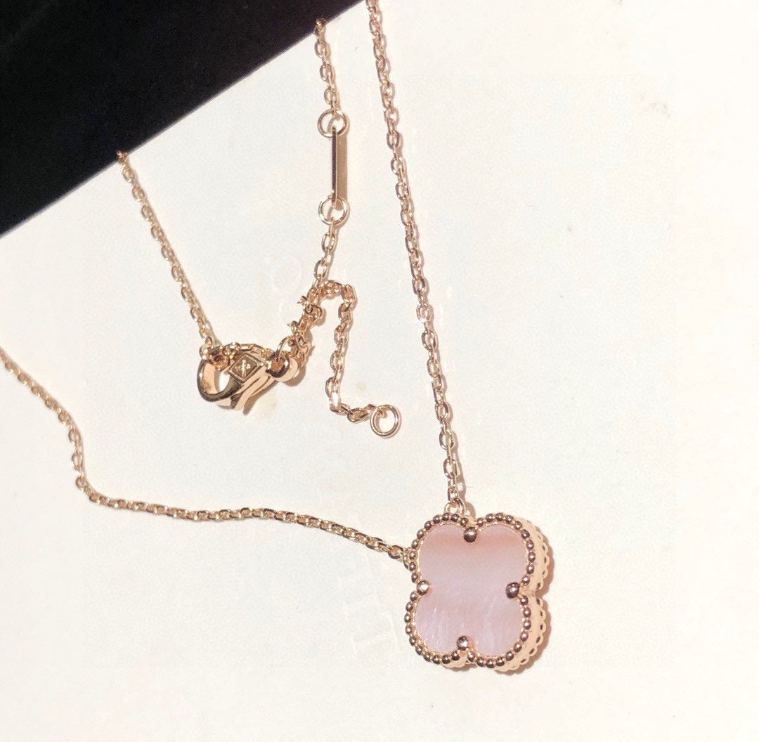 Roostick Vintage Alhambra Pink Necklace