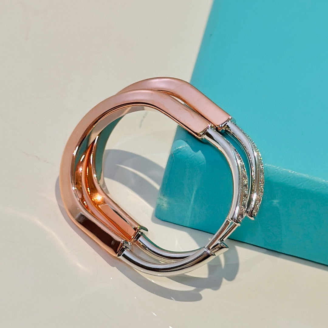 Roostick T Lock Diamond Earrings