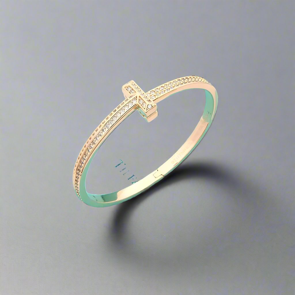 Roostick T1 Wide Diamond Bangle Bracelet