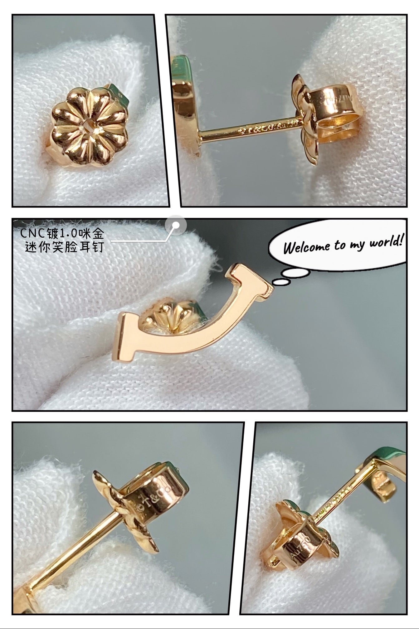 Roostick T Smile Earrings