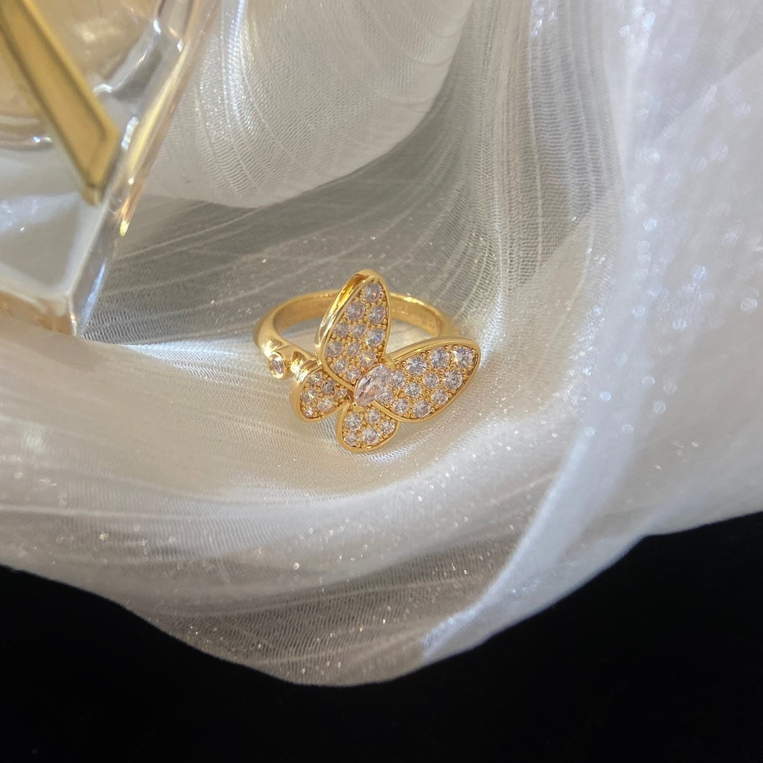 Roostick Two Butterfly Ring
