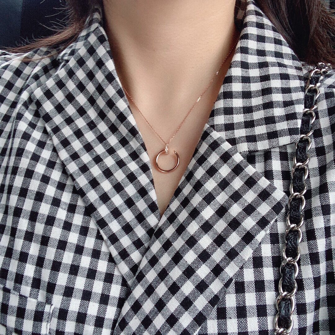 Roostick Juste Un Clou Plain Round Diamonds Necklace