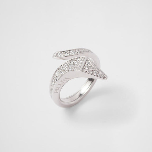 Roostick White Gold Eternal Snake Ring