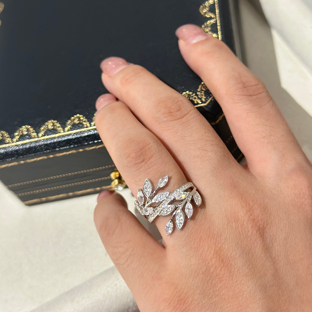 Roostick Victoria Diamond Vine Bypass Ring