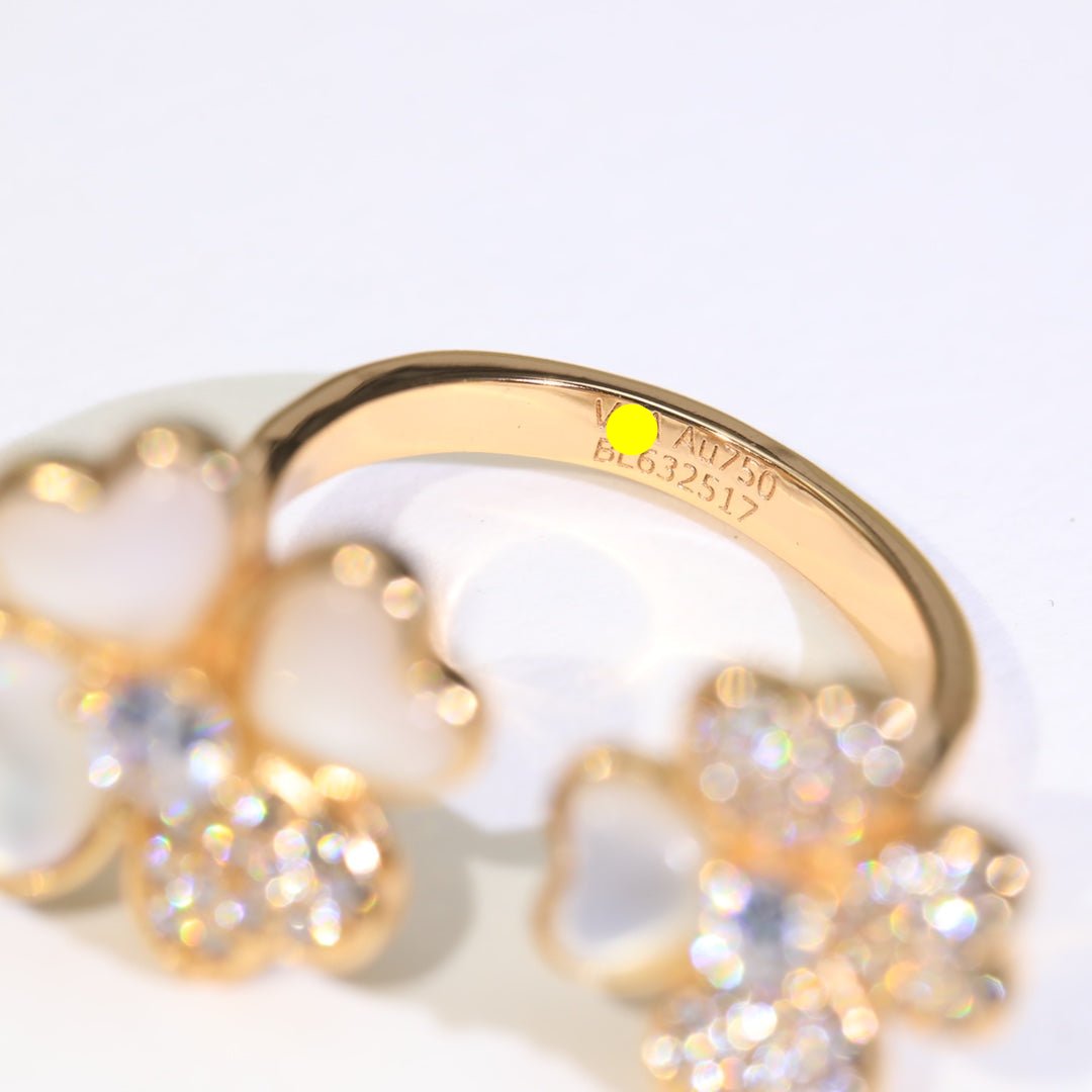 Roostick Cosmos Diamond Rose Gold Between The Finger Diamond Ring