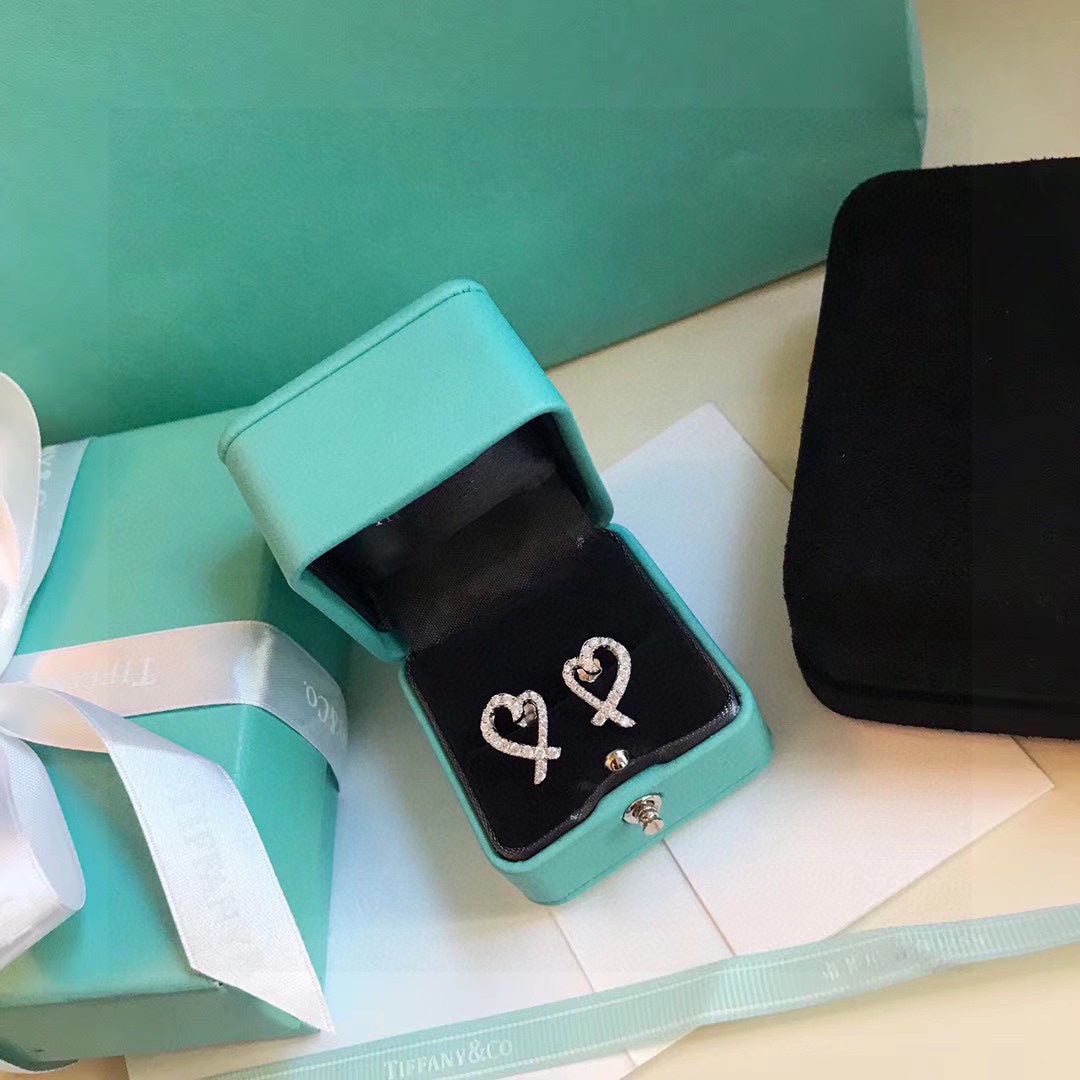 Roostick T Heart Diamond Earrings