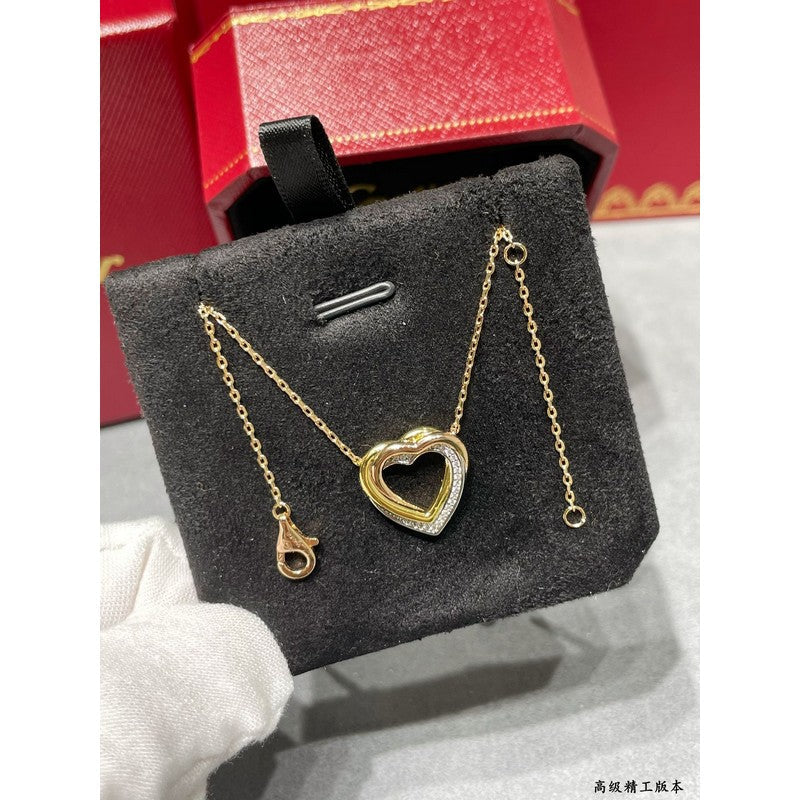 Roostick Trinity Heart Diamond Necklace