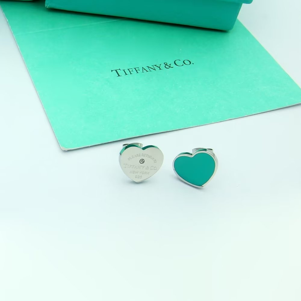 Roostick 18K Return to T Blue Heart Earrings