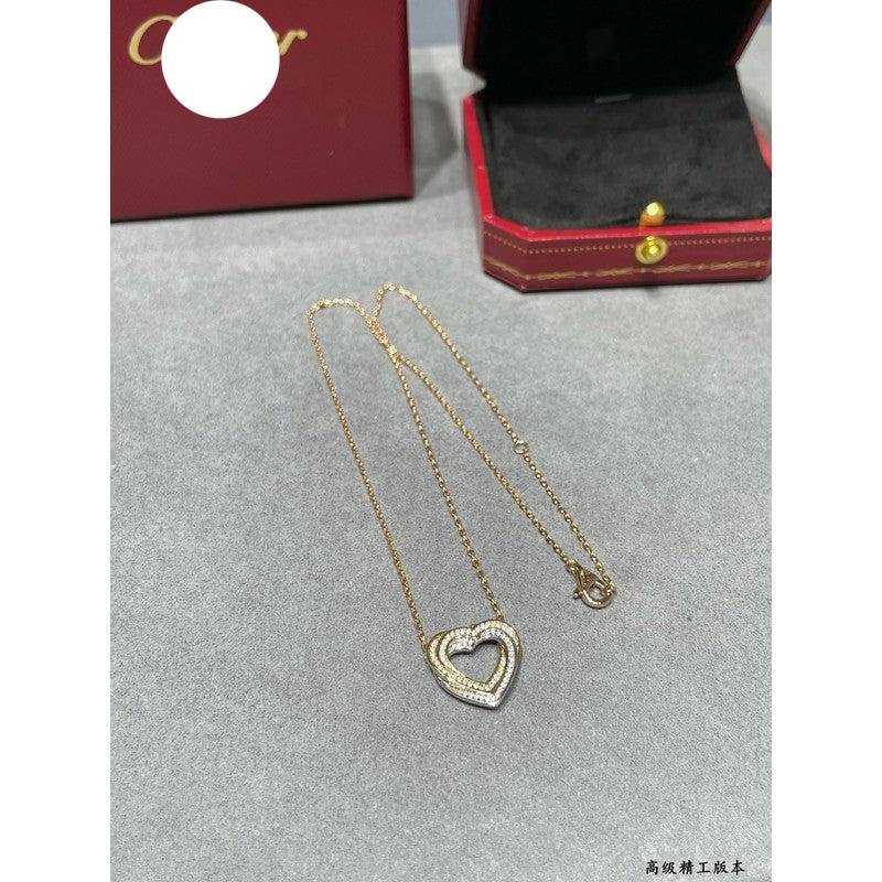 Roostick Trinity Heart Full Diamond Necklace